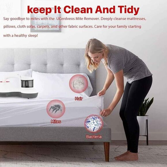 *NEW*Deep Cleaning Bed Matress Vacuum Cleaner w 3 Reusable HEPA Filters - Picture 2 of 6